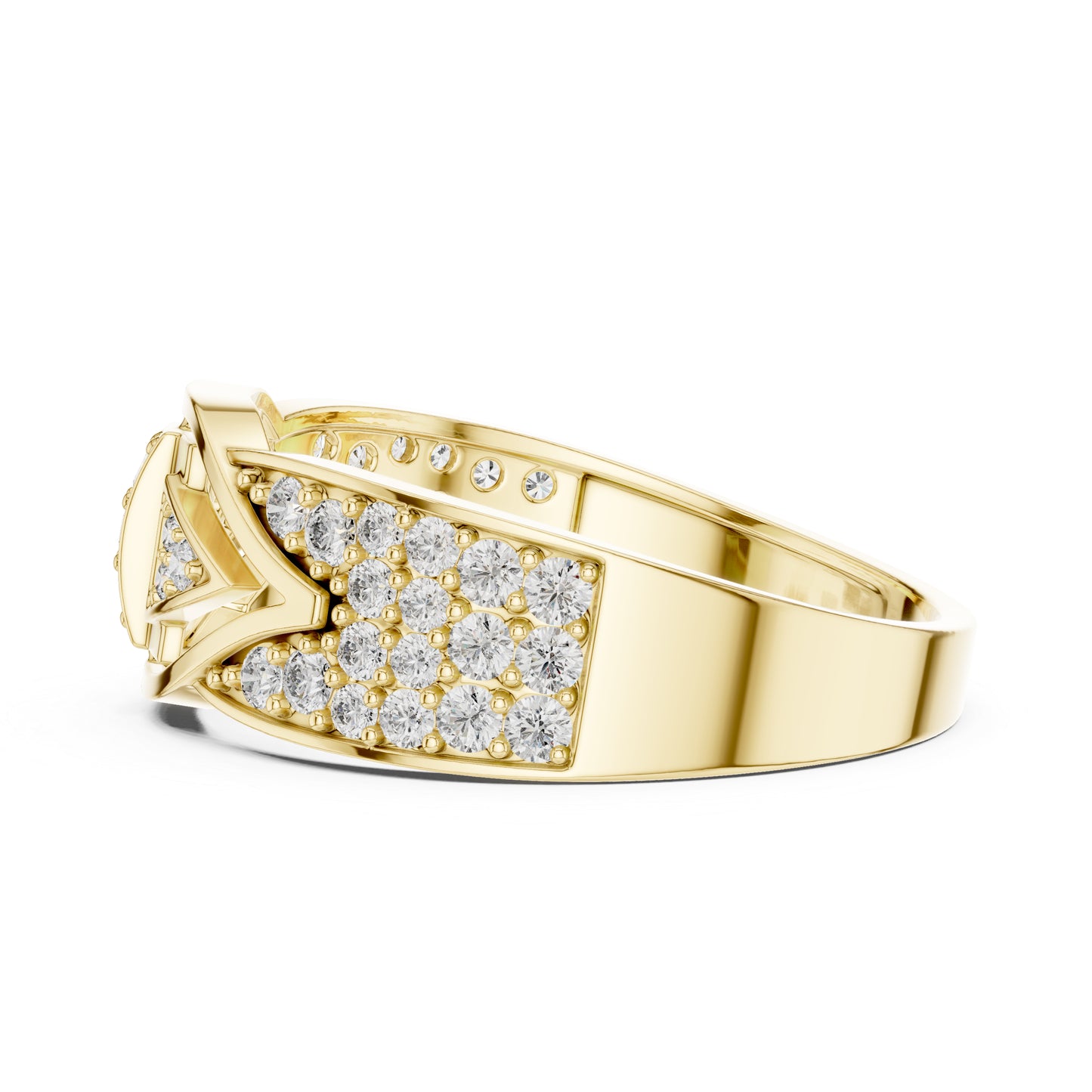 14K White Gold Round Lab-Grown Diamond Anniversary Drop Ring for Women | Pure Carat