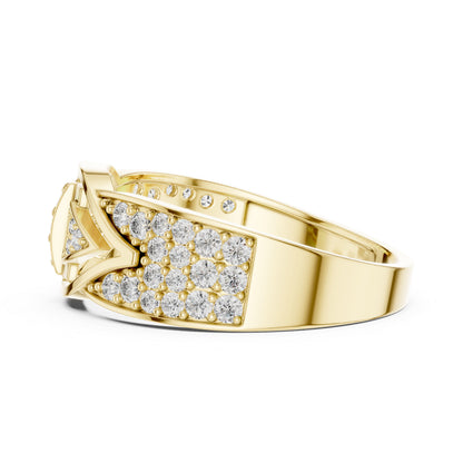 14K White Gold Round Lab-Grown Diamond Anniversary Drop Ring for Women | Pure Carat