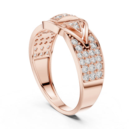 14K White Gold Round Lab-Grown Diamond Anniversary Drop Ring for Women | Pure Carat