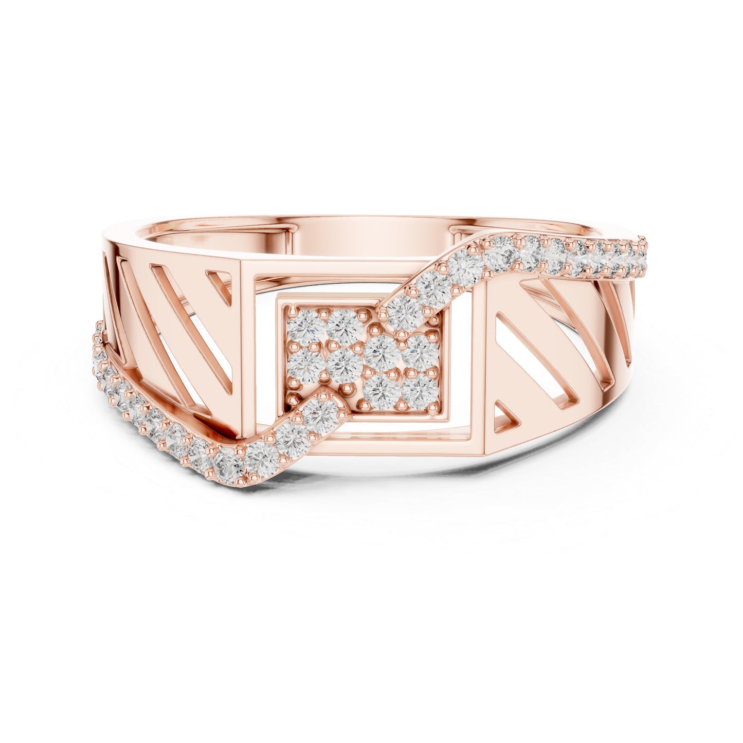 18K Yellow Gold Round Lab-Grown Diamond Everyday Wear Drop Ring for Women | Pure Carat
