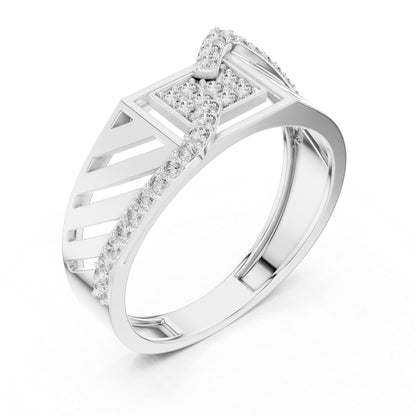 18K Yellow Gold Round Lab-Grown Diamond Everyday Wear Drop Ring for Women | Pure Carat