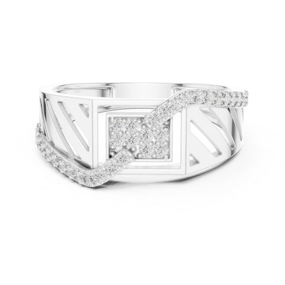 18K Yellow Gold Round Lab-Grown Diamond Everyday Wear Drop Ring for Women | Pure Carat