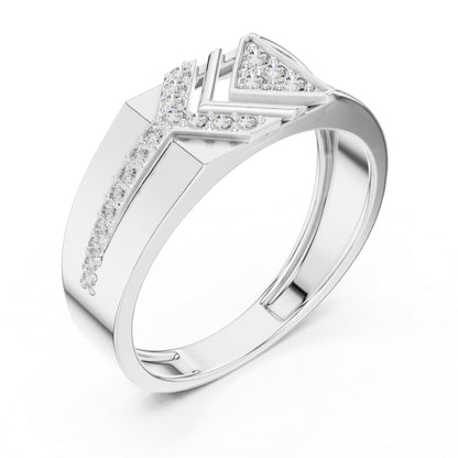 18K White Gold Round Lab-Grown Diamond Solitaire Ring for Office Wear | Pure Carat