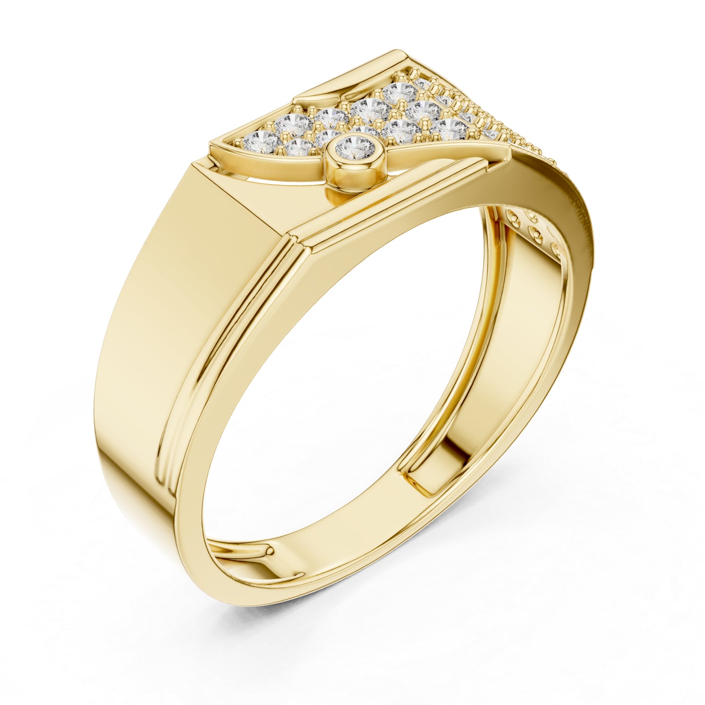 14K Yellow Gold Round Lab-Grown Diamond Bridal Ring for Women | Pure Carat