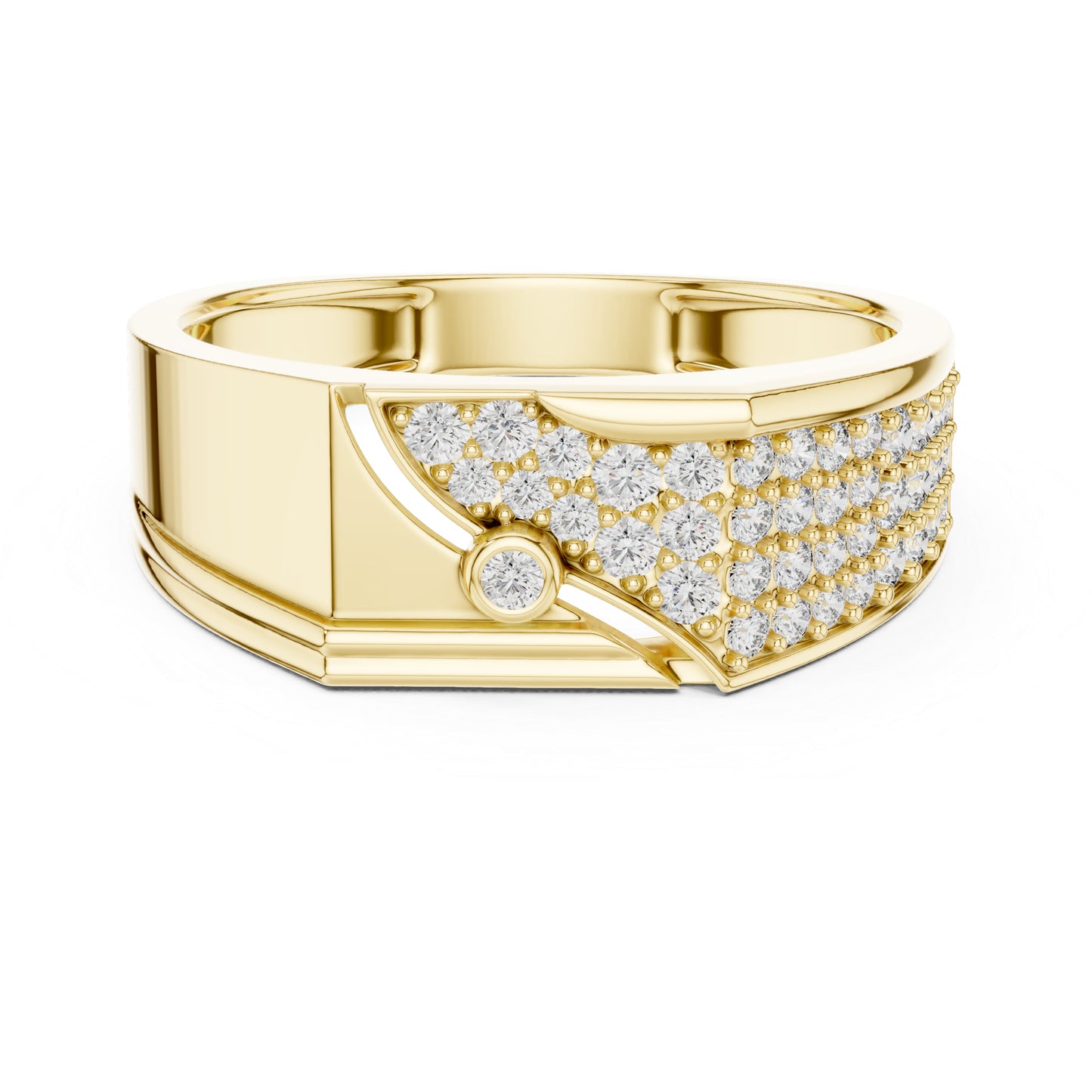 14K Yellow Gold Round Lab-Grown Diamond Bridal Ring for Women | Pure Carat
