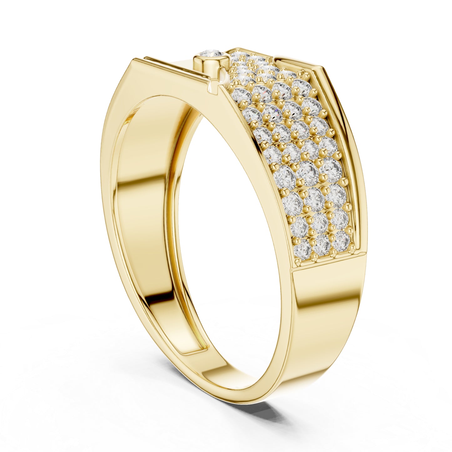 14K Yellow Gold Round Lab-Grown Diamond Bridal Ring for Women | Pure Carat