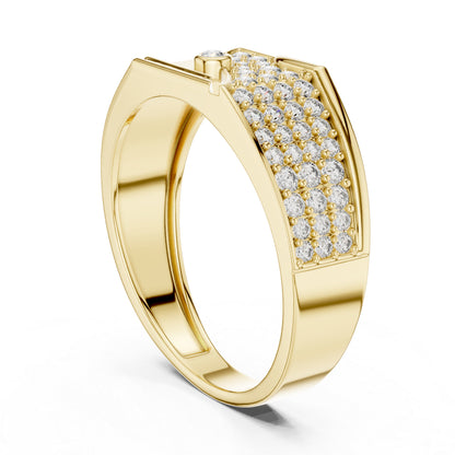 14K Yellow Gold Round Lab-Grown Diamond Bridal Ring for Women | Pure Carat