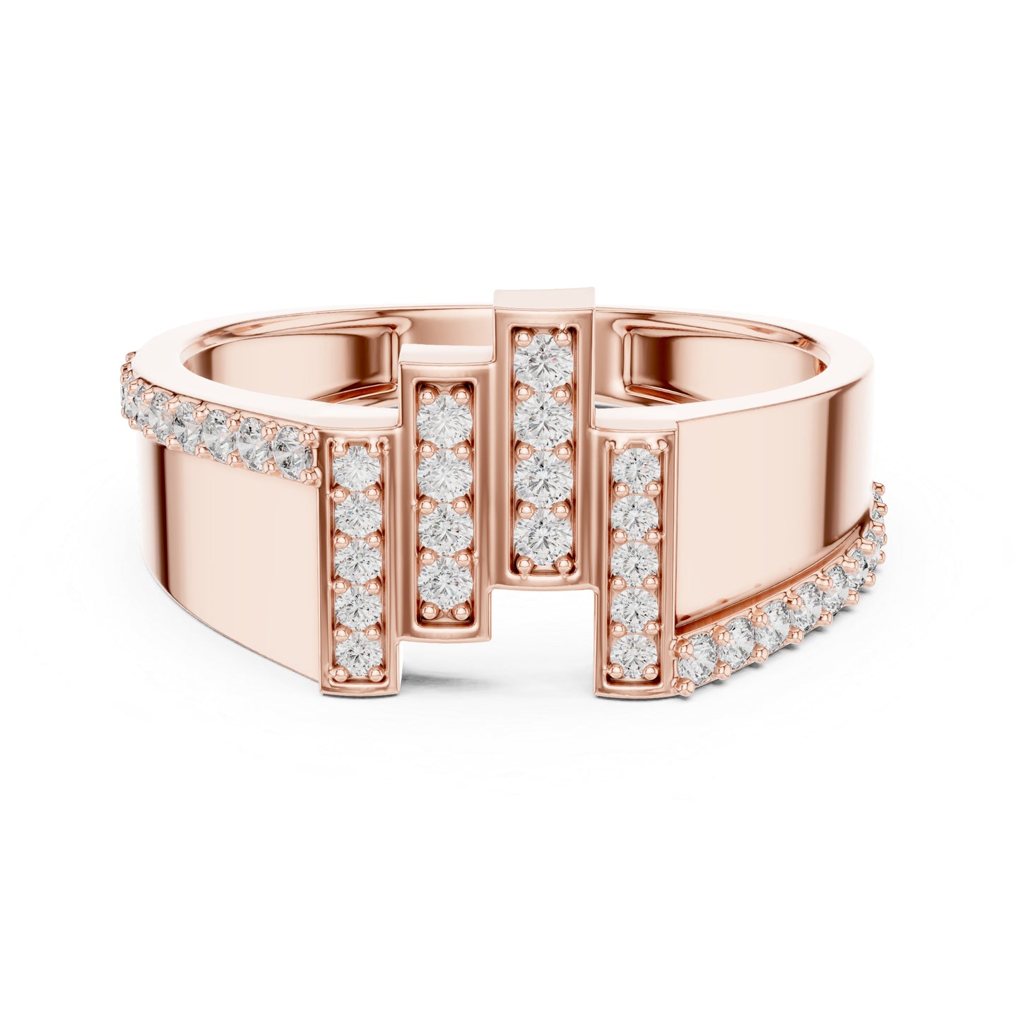 18K Rose Gold Round Lab-Grown Diamond Engagement Ring for Women | Pure Carat