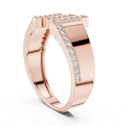18K Rose Gold Round Lab-Grown Diamond Engagement Ring for Women | Pure Carat