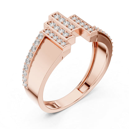 18K Rose Gold Round Lab-Grown Diamond Engagement Ring for Women | Pure Carat