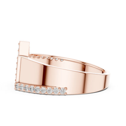 18K Rose Gold Round Lab-Grown Diamond Engagement Ring for Women | Pure Carat