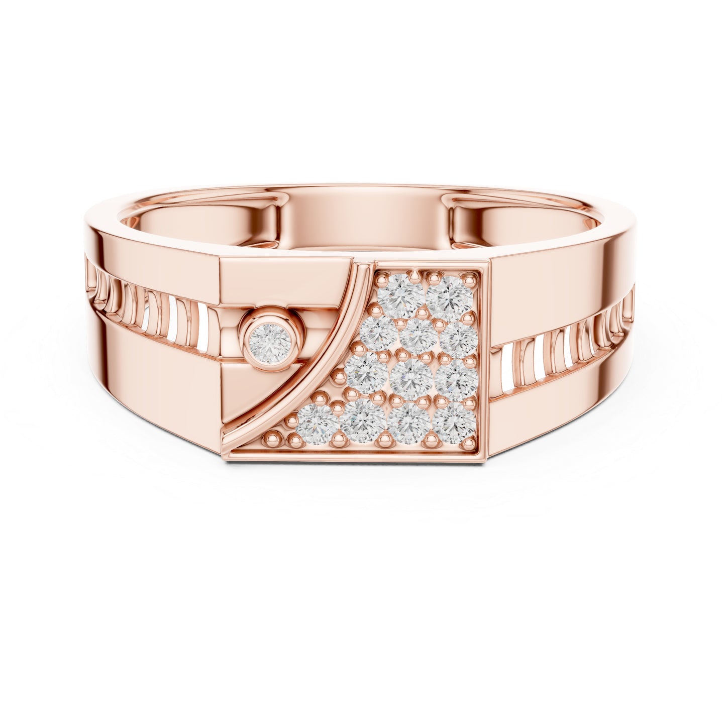 18K White Gold Round Lab-Grown Diamond Wedding Drop Ring for Women | Pure Carat