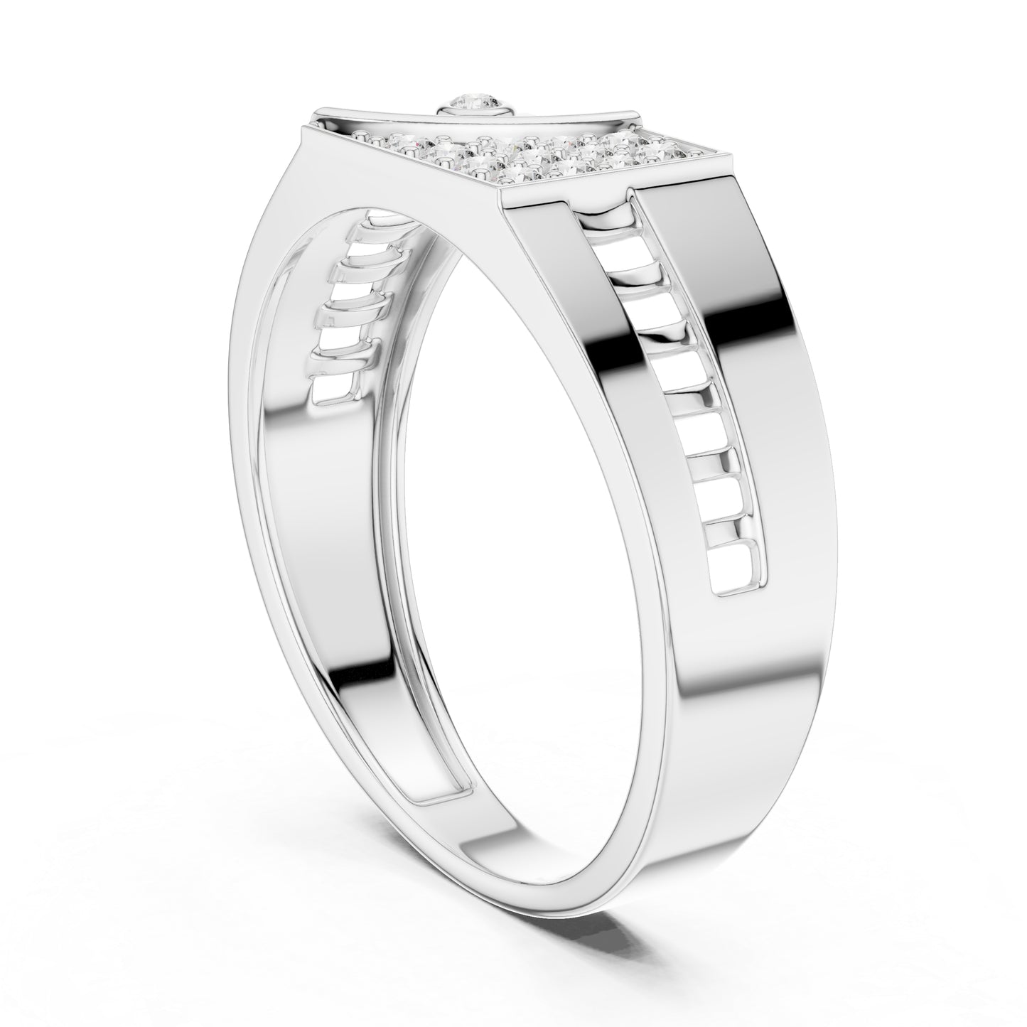 18K White Gold Round Lab-Grown Diamond Wedding Drop Ring for Women | Pure Carat