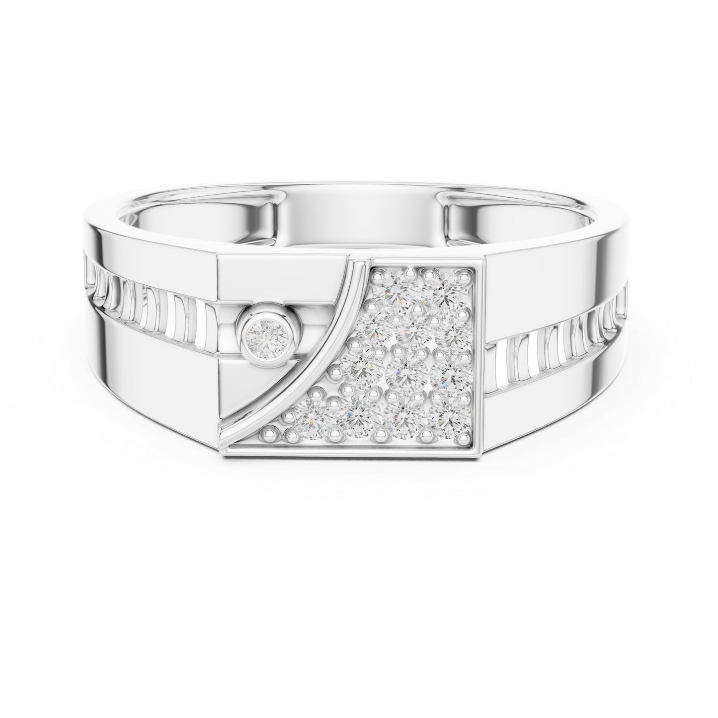 18K White Gold Round Lab-Grown Diamond Wedding Drop Ring for Women | Pure Carat