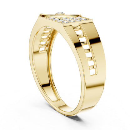 18K White Gold Round Lab-Grown Diamond Wedding Drop Ring for Women | Pure Carat