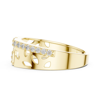 18K Yellow Gold Round Lab-Grown Diamond Solitaire Anniversary Ring | Pure Carat