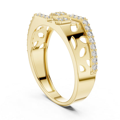 18K Yellow Gold Round Lab-Grown Diamond Solitaire Anniversary Ring | Pure Carat