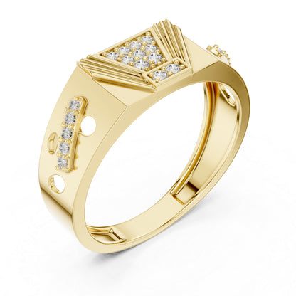 14K Rose Gold Round Lab-Grown Diamond Party Wear Drop Ring for Women | Pure Carat