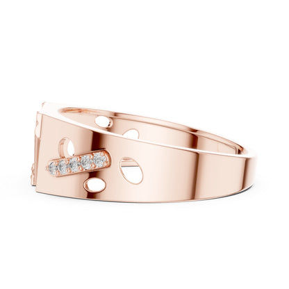 14K Rose Gold Round Lab-Grown Diamond Party Wear Drop Ring for Women | Pure Carat
