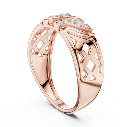 14K White Gold Round Lab-Grown Diamond Everyday Wear Drop Ring for Women | Pure Carat