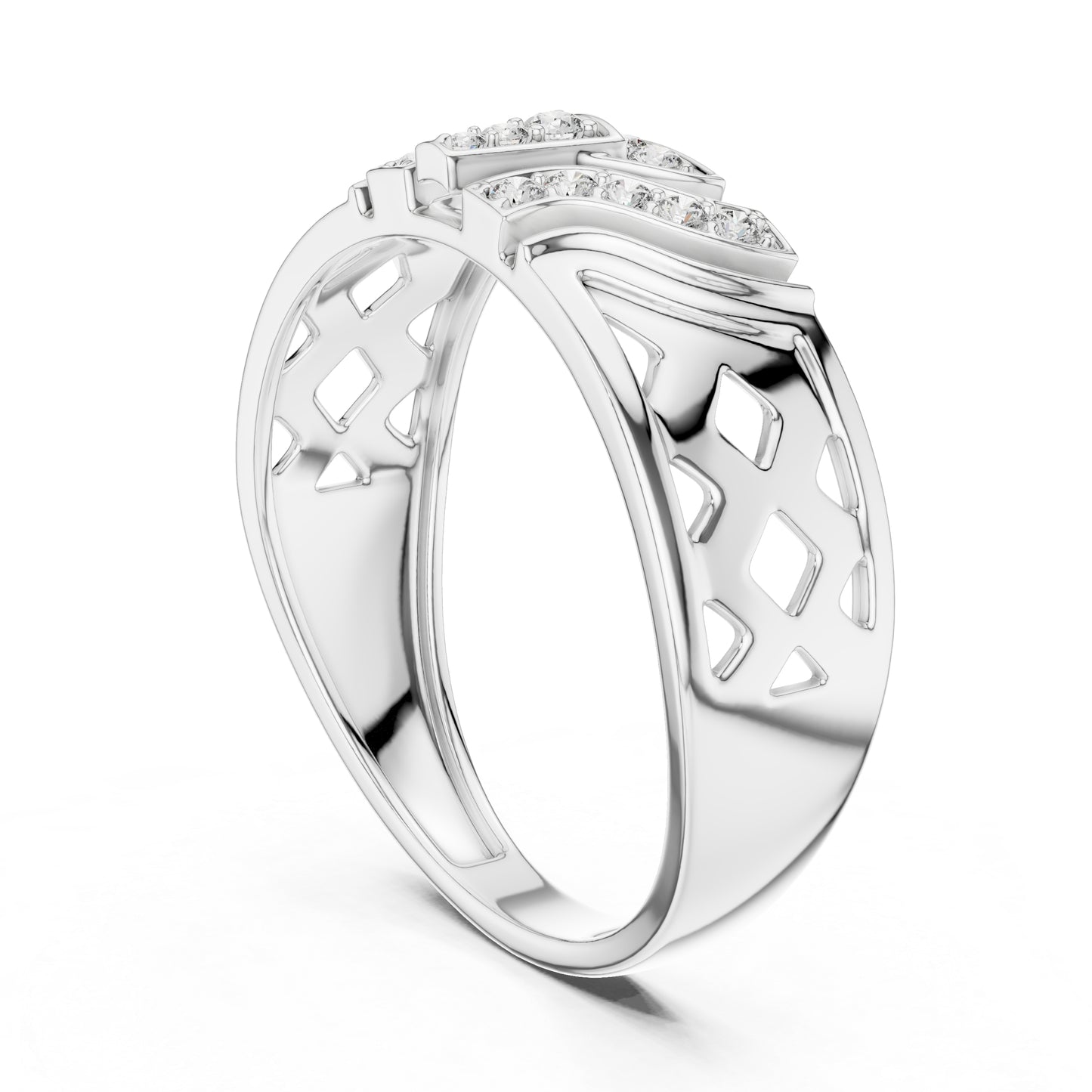 14K White Gold Round Lab-Grown Diamond Everyday Wear Drop Ring for Women | Pure Carat