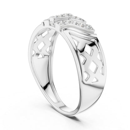 14K White Gold Round Lab-Grown Diamond Everyday Wear Drop Ring for Women | Pure Carat