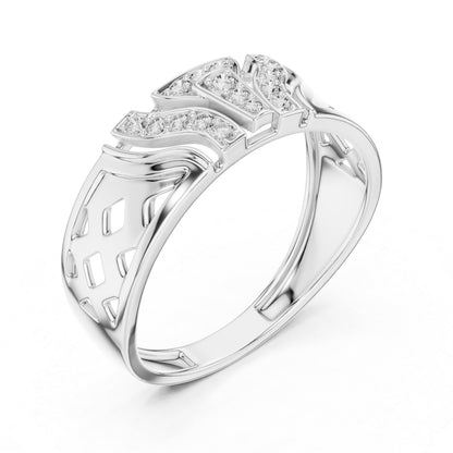 14K White Gold Round Lab-Grown Diamond Everyday Wear Drop Ring for Women | Pure Carat