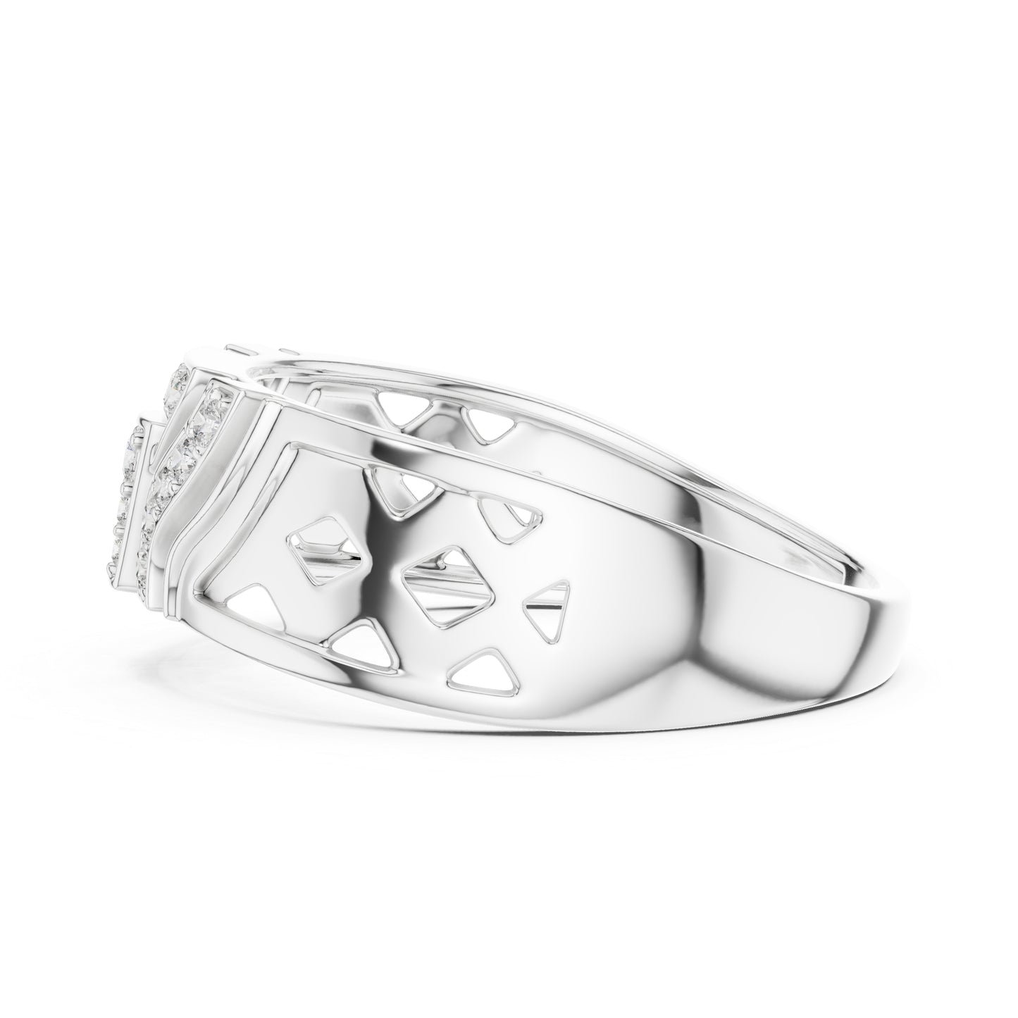 14K White Gold Round Lab-Grown Diamond Everyday Wear Drop Ring for Women | Pure Carat