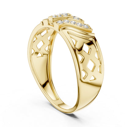 14K White Gold Round Lab-Grown Diamond Everyday Wear Drop Ring for Women | Pure Carat