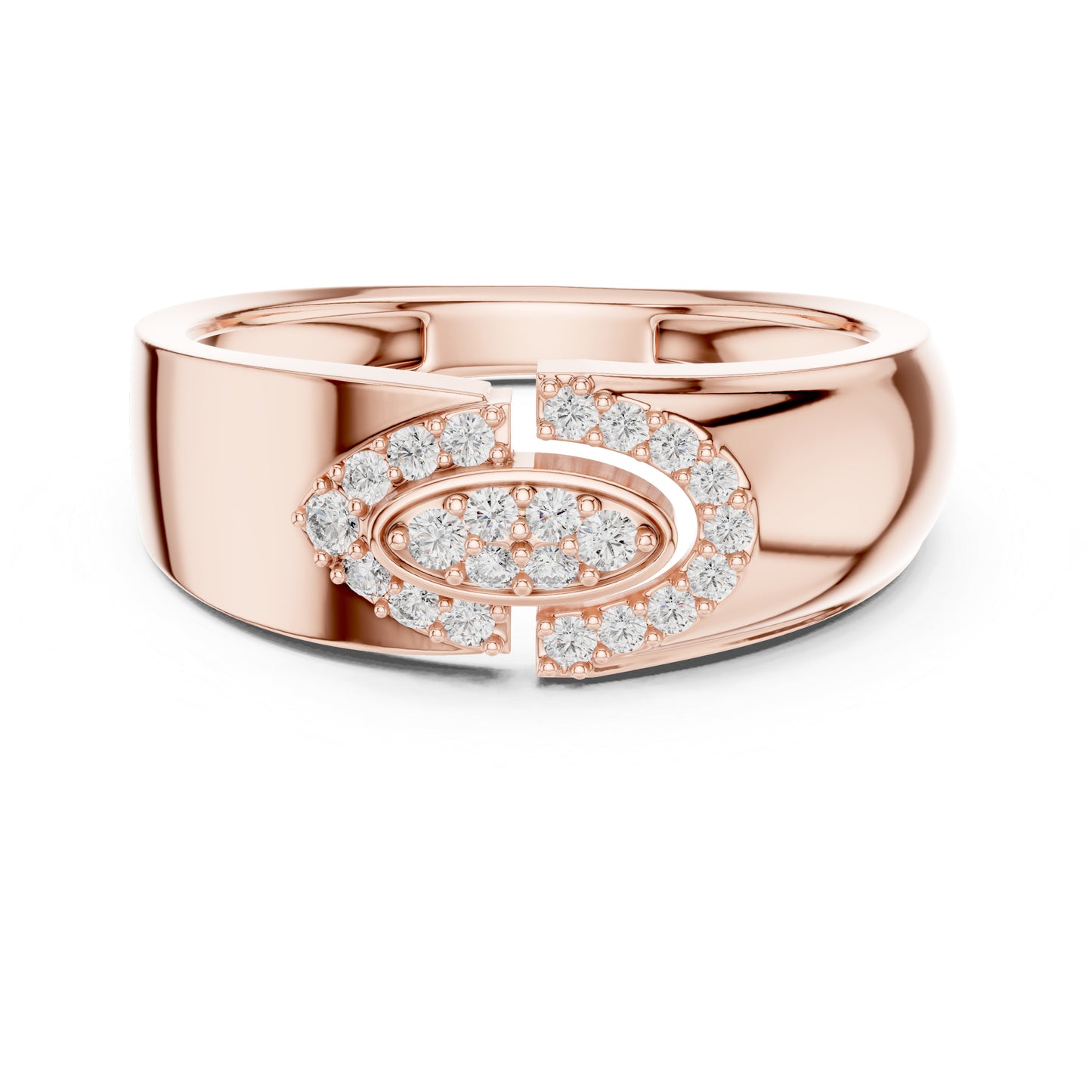 14K Yellow Gold Round Lab-Grown Diamond Office Wear Ring for Women | Pure Carat
