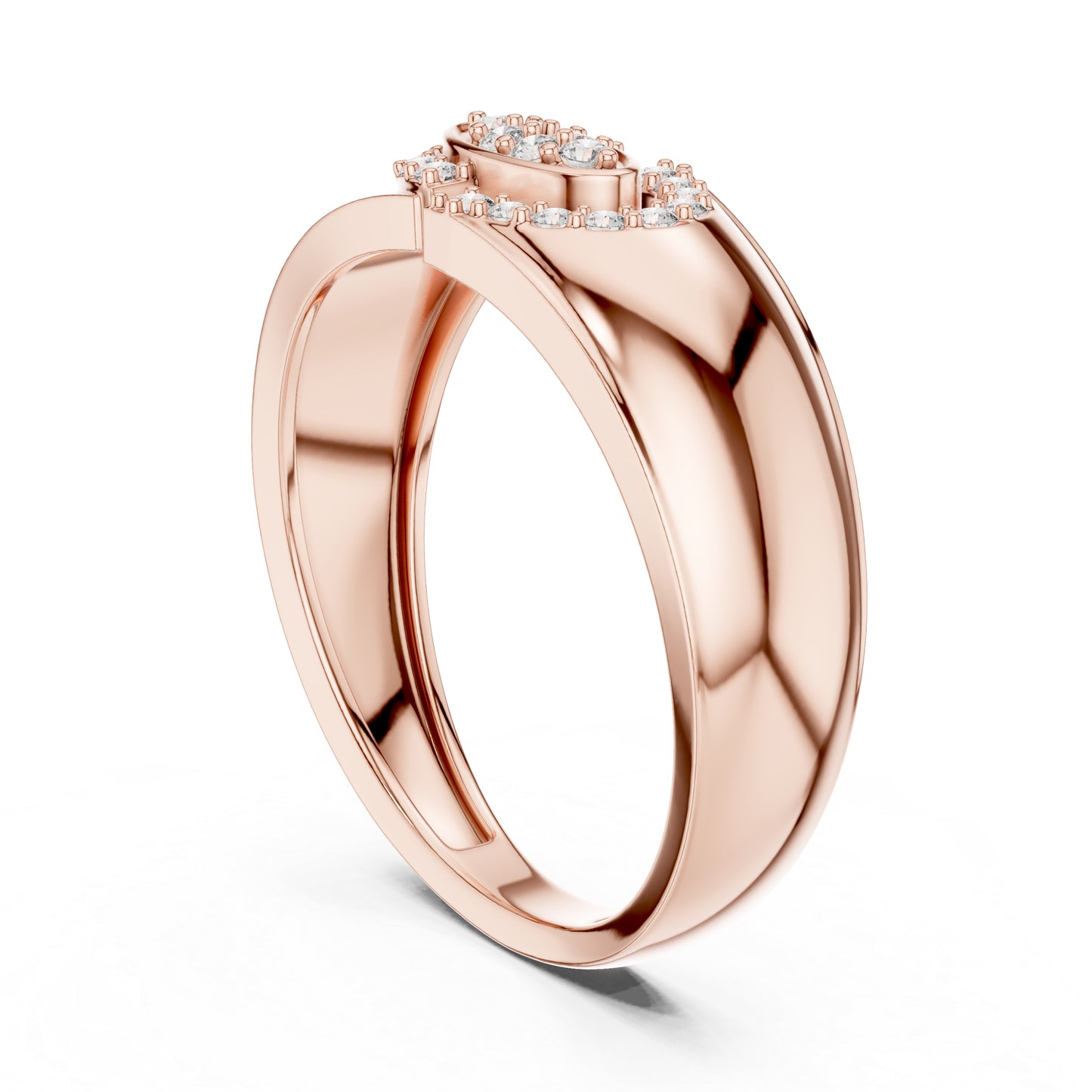 14K Yellow Gold Round Lab-Grown Diamond Office Wear Ring for Women | Pure Carat
