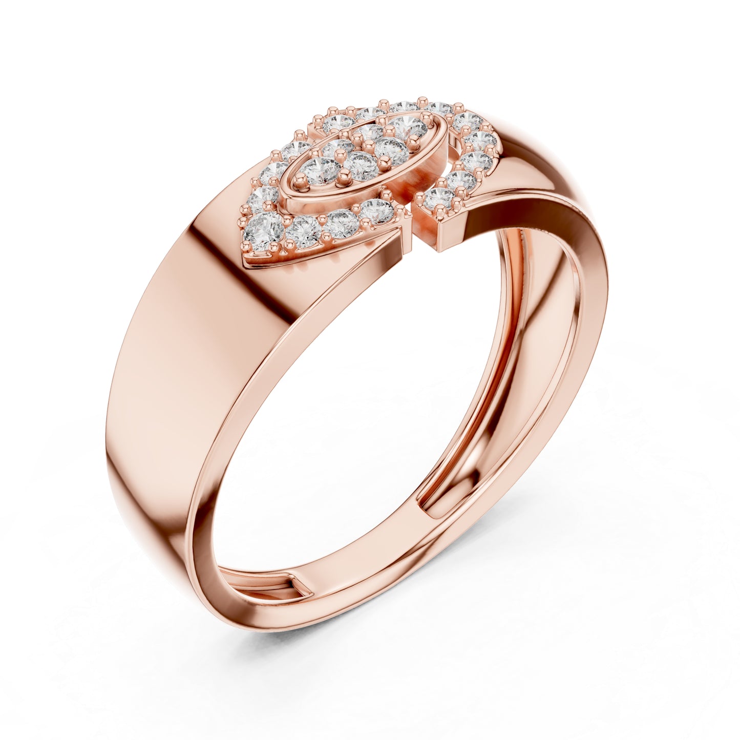 14K Yellow Gold Round Lab-Grown Diamond Office Wear Ring for Women | Pure Carat