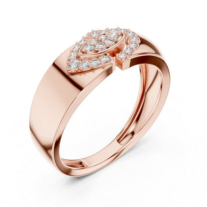 14K Yellow Gold Round Lab-Grown Diamond Office Wear Ring for Women | Pure Carat