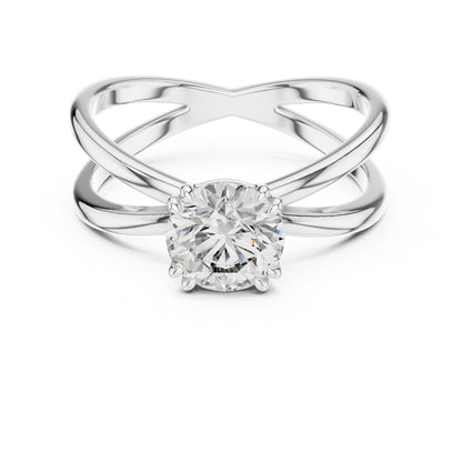 Women’s Round Lab-Grown Diamond Ring in 14K White Gold | Pure Carat