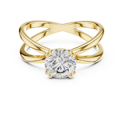 Women’s Round Lab-Grown Diamond Ring in 14K White Gold | Pure Carat