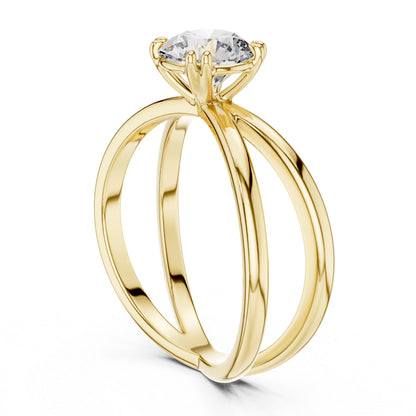 Women’s Round Lab-Grown Diamond Ring in 14K White Gold | Pure Carat