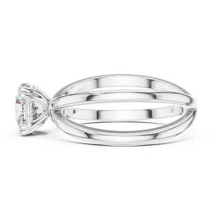 Women’s Round Lab-Grown Diamond Ring in 14K White Gold | Pure Carat