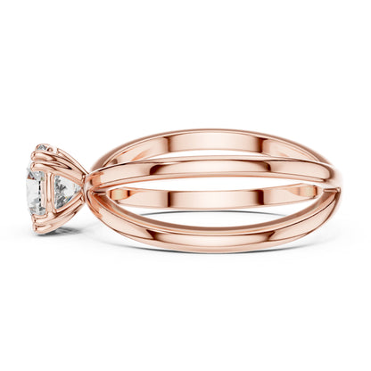 Women’s Round Lab-Grown Diamond Ring in 14K White Gold | Pure Carat
