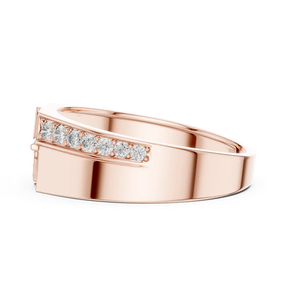 18K Rose Gold Round Lab-Grown Diamond Engagement Ring for Women | Pure Carat