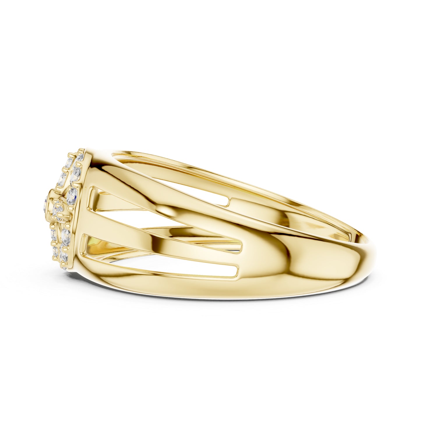 14K Yellow Gold Round Lab-Grown Diamond Ring for Women | Everyday Wear | Pure Carat