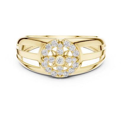 14K Yellow Gold Round Lab-Grown Diamond Ring for Women | Everyday Wear | Pure Carat