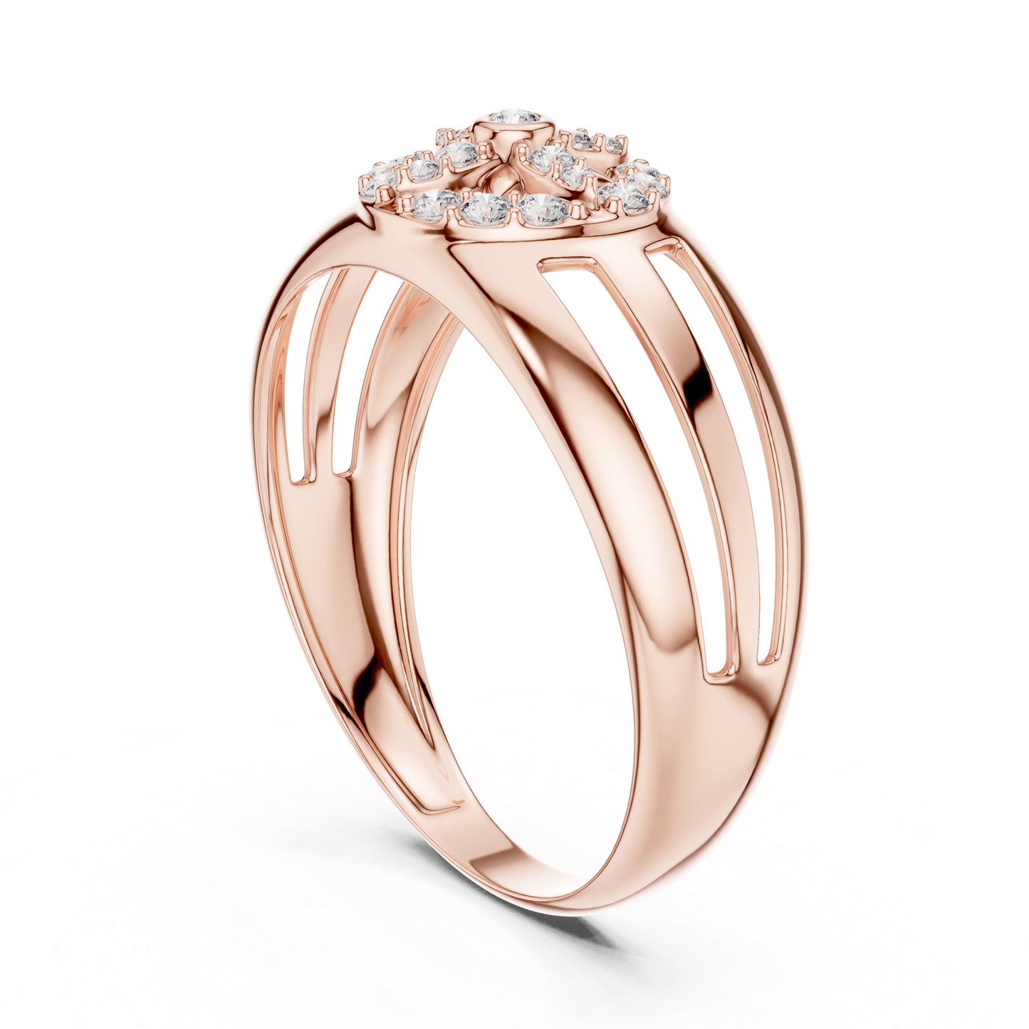 14K Yellow Gold Round Lab-Grown Diamond Ring for Women | Everyday Wear | Pure Carat