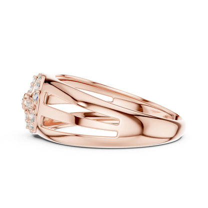 14K Yellow Gold Round Lab-Grown Diamond Ring for Women | Everyday Wear | Pure Carat