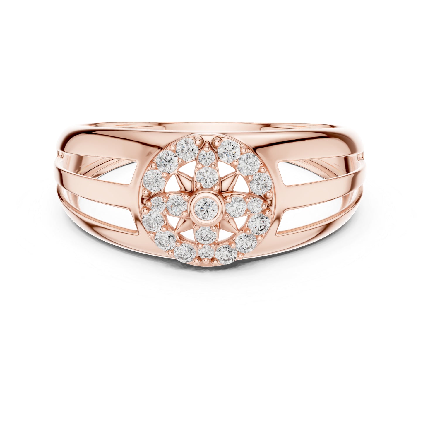 14K Yellow Gold Round Lab-Grown Diamond Ring for Women | Everyday Wear | Pure Carat