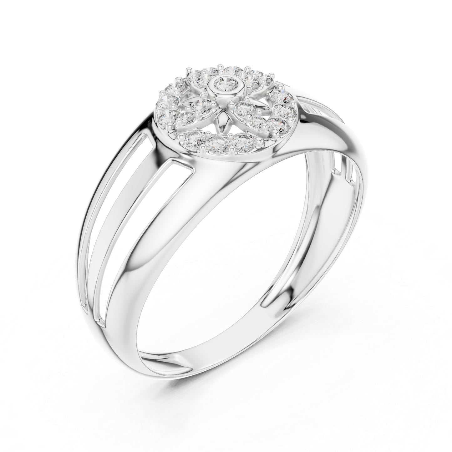 14K Yellow Gold Round Lab-Grown Diamond Ring for Women | Everyday Wear | Pure Carat