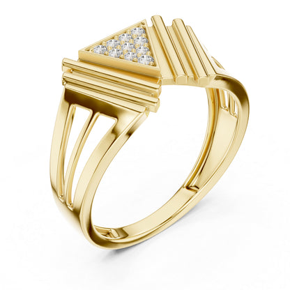 18K Rose Gold Round Lab-Grown Diamond Drop Ring for Women | Party Wear | Pure Carat