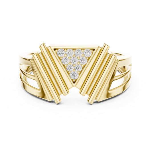 18K Rose Gold Round Lab-Grown Diamond Drop Ring for Women | Party Wear | Pure Carat