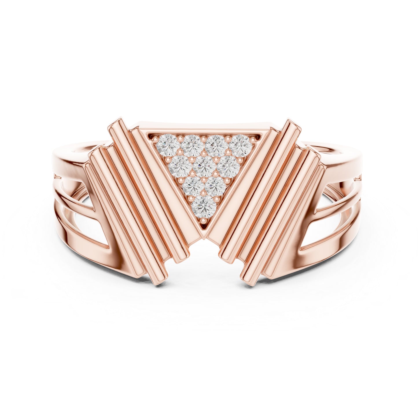 18K Rose Gold Round Lab-Grown Diamond Drop Ring for Women | Party Wear | Pure Carat