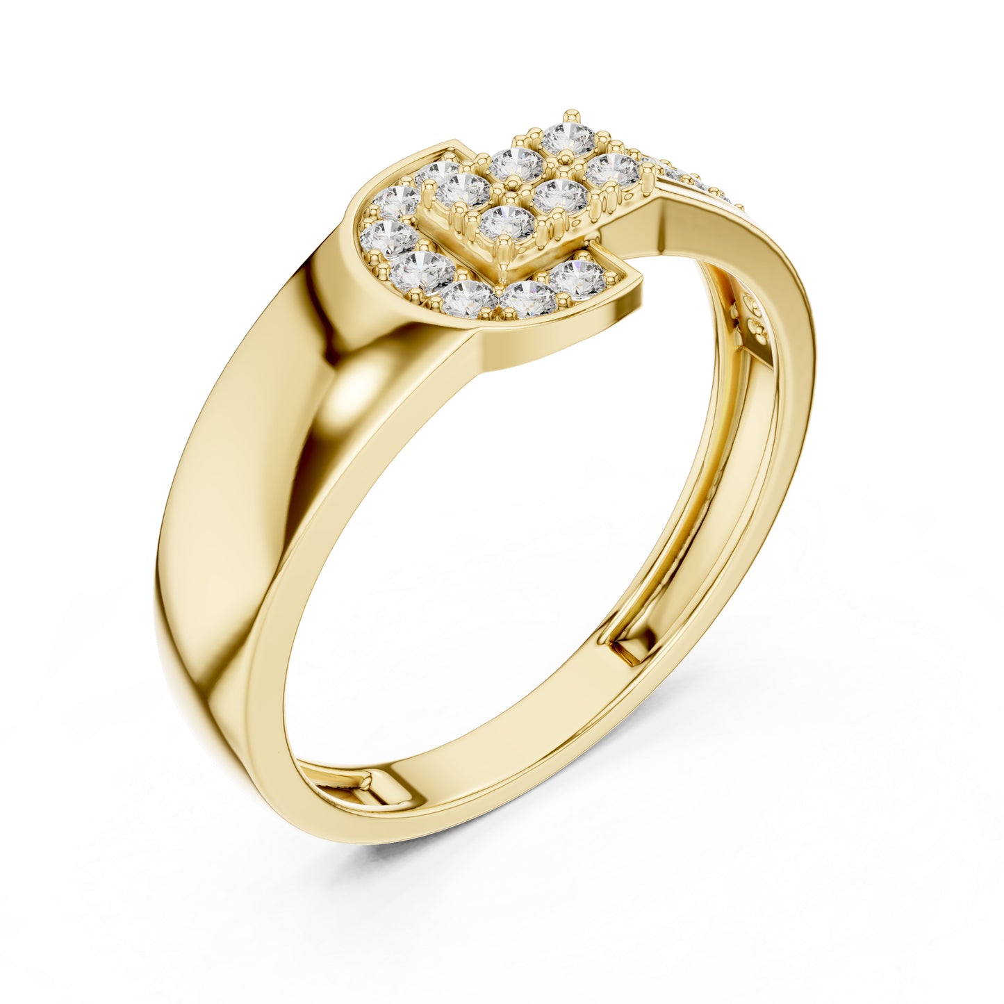 18K Yellow Gold Round Lab-Grown Diamond Solitaire Ring for Women | Anniversary Gift | Pure Carat