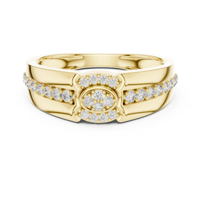 14K Yellow Gold Round Lab-Grown Diamond Ring for Women | Office Wear | Pure Carat